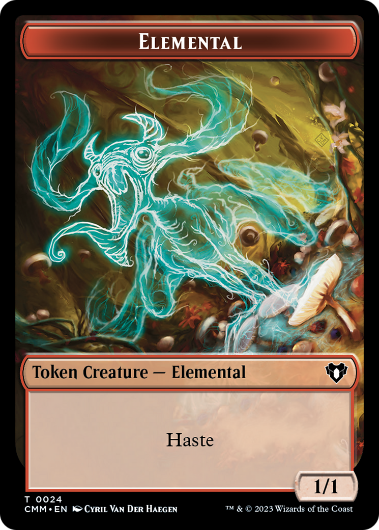 Elemental (0024) // Elf Druid Double-Sided Token [Commander Masters Tokens] | Devastation Store