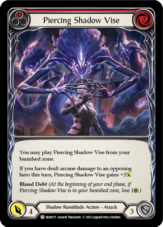 Piercing Shadow Vise (Red) [MON171] 1st Edition Normal - Devastation Store | Devastation Store