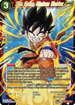 Son Goku, Nimbus Master (Gold Stamped) [DB3-003] | Devastation Store