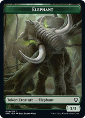 Elephant // Treasure Double-sided Token [Dominaria United Commander Tokens] | Devastation Store