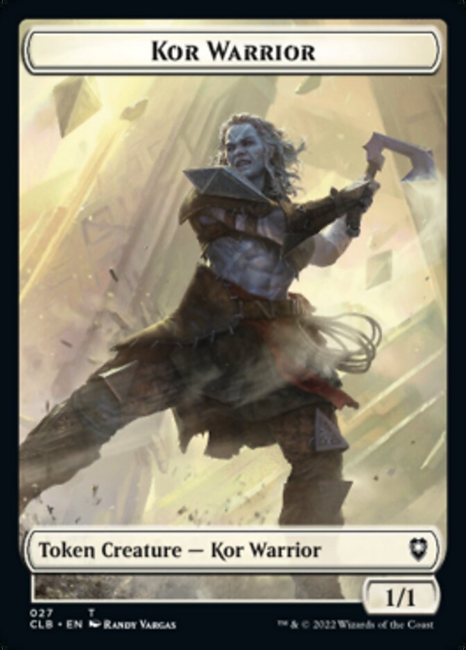 Kor Warrior // Shapeshifter (023) Double-sided Token [Commander Legends: Battle for Baldur's Gate Tokens] | Devastation Store