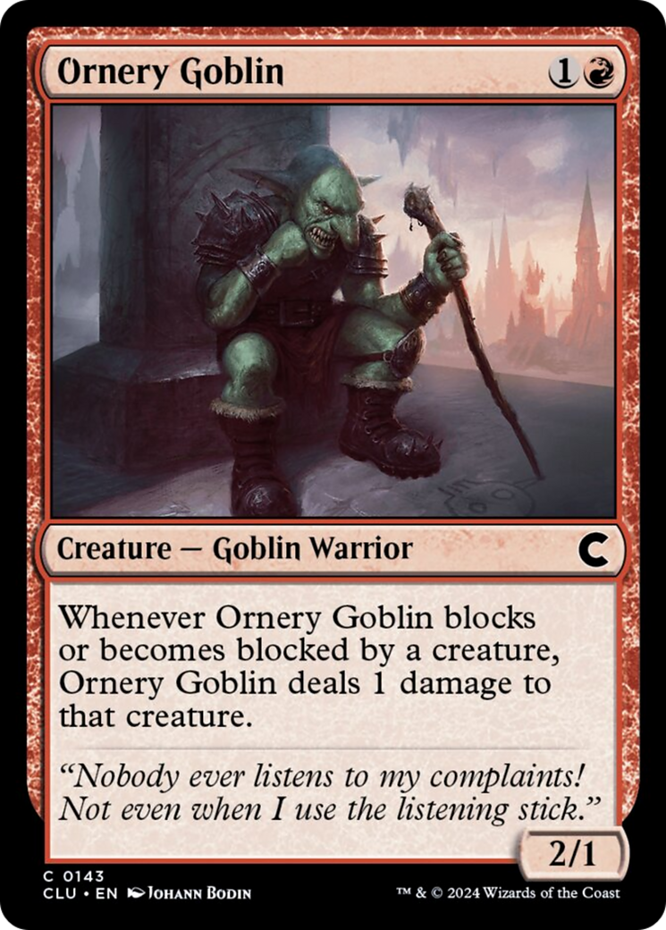 Ornery Goblin [Ravnica: Clue Edition] | Devastation Store