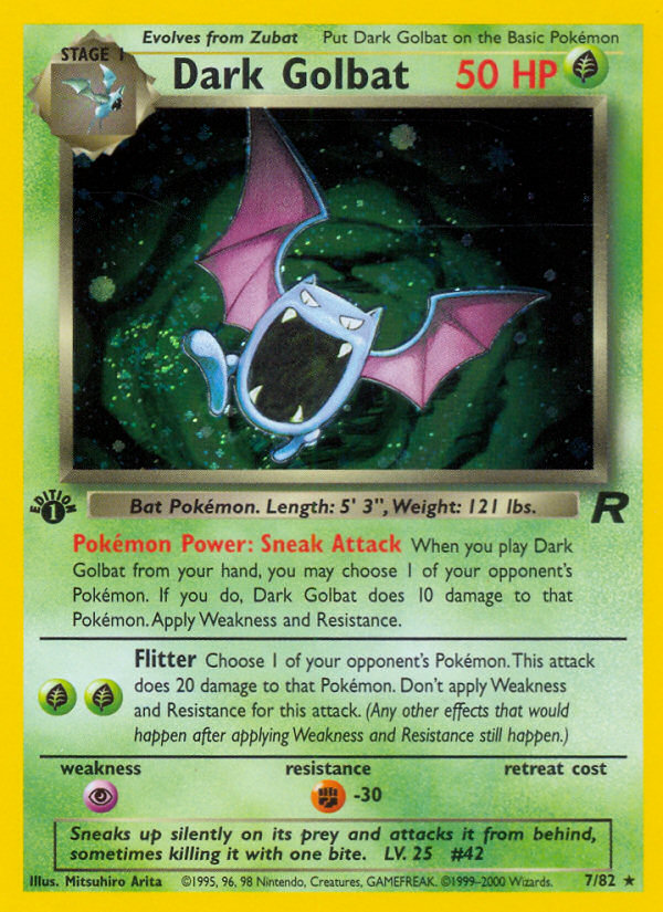 Dark Golbat (7/82) [Team Rocket 1st Edition] | Devastation Store