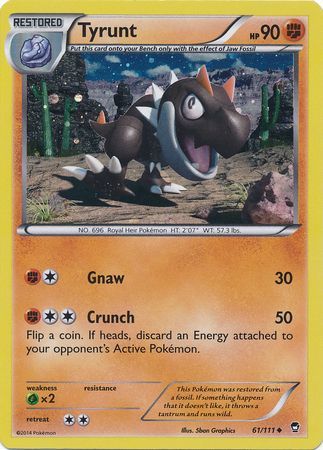 Tyrunt (61/111) (Cosmos Holo) [XY: Furious Fists] | Devastation Store