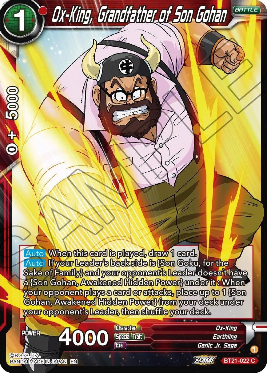 Ox-King, Grandfather of Son Gohan (BT21-022) [Wild Resurgence] | Devastation Store