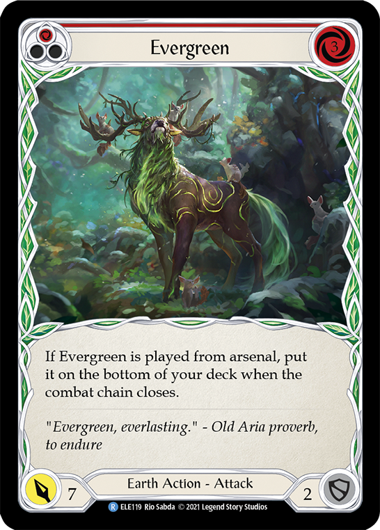Evergreen (Red) [ELE119] (Tales of Aria)  1st Edition Rainbow Foil | Devastation Store