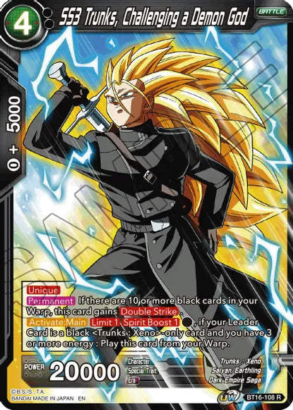 SS3 Trunks, Challenging a Demon God [BT16-108] | Devastation Store