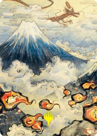 Mountain Art Card (Gold-Stamped Signature) [Kamigawa: Neon Dynasty Art Series] | Devastation Store