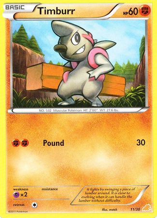 Timburr (11/30) [Black & White: Trainer Kit - Excadrill] | Devastation Store