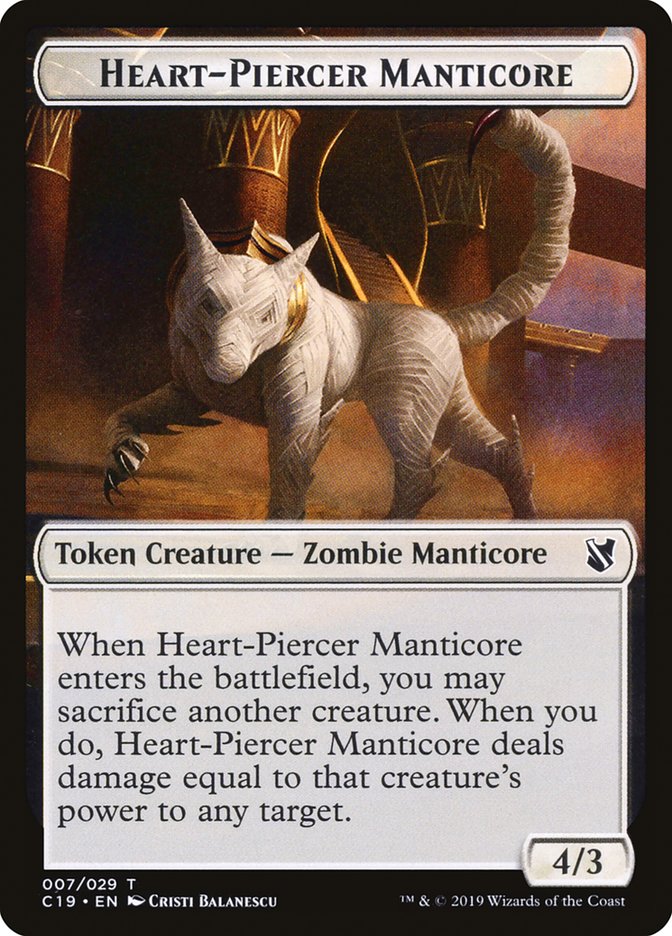 Heart-Piercer Manticore [Commander 2019 Tokens] | Devastation Store