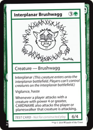 Interplanar Brushwagg (2021 Edition) [Mystery Booster Playtest Cards] | Devastation Store