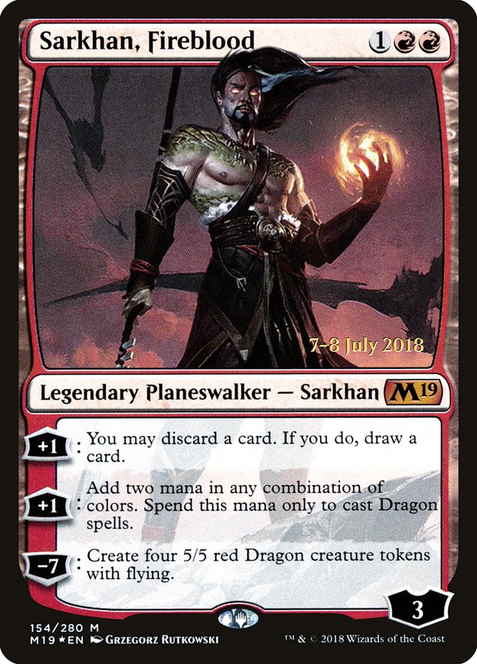 Sarkhan, Fireblood  [Core Set 2019 Prerelease Promos] - Devastation Store | Devastation Store