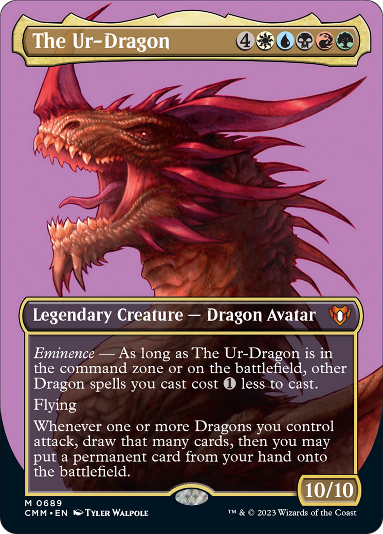 The Ur-Dragon (Borderless Profile) [Commander Masters] | Devastation Store