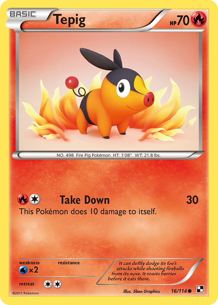 Tepig (16/114) [Black & White: Base Set] | Devastation Store