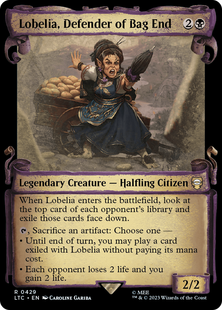 Lobelia, Defender of Bag End [The Lord of the Rings: Tales of Middle-Earth Commander Showcase Scrolls] | Devastation Store