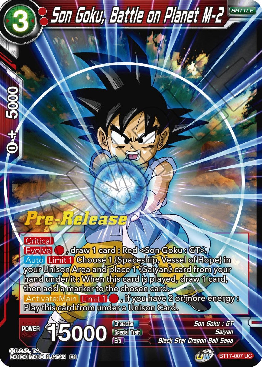 Son Goku, Battle on Planet M-2 (BT17-007) [Ultimate Squad Prerelease Promos] | Devastation Store