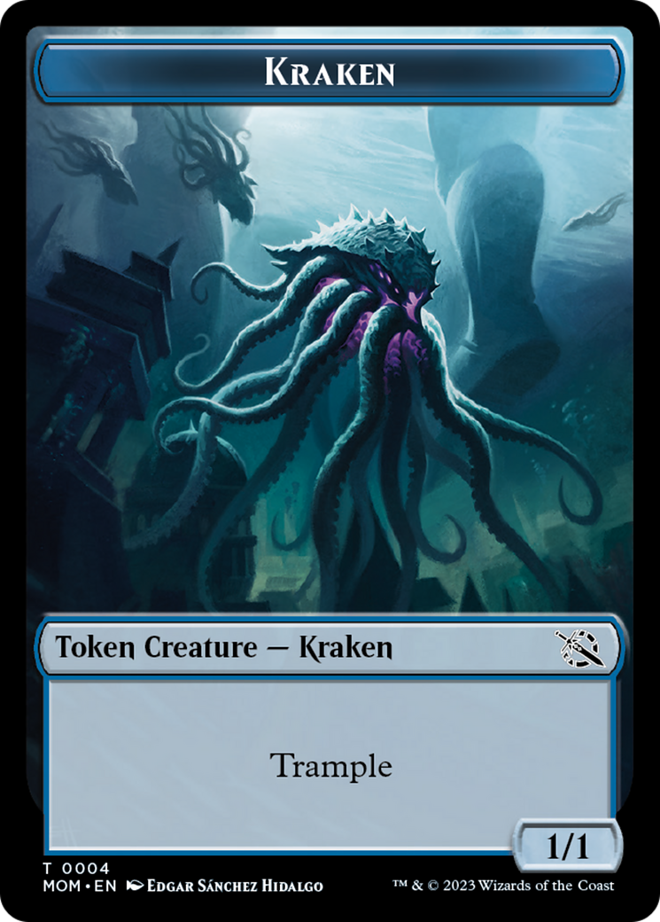 Monk // Kraken Double-Sided Token [March of the Machine Tokens] | Devastation Store