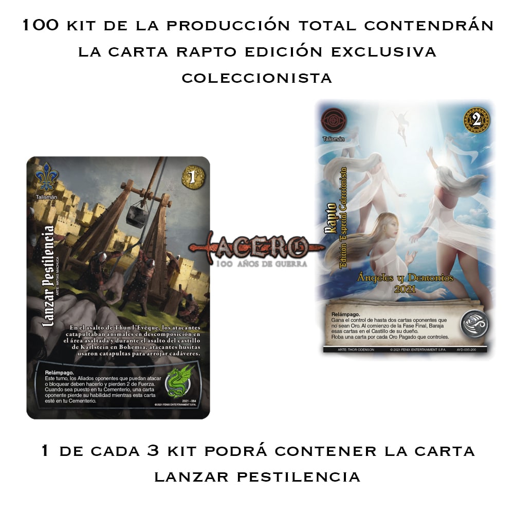 Producto Presentacion Acero Cien Años de Guerra | Devastation Store