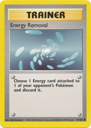 Energy Removal (92/102) [Base Set Unlimited] | Devastation Store