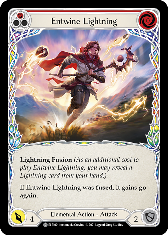 Entwine Lightning (Red) [ELE100] (Tales of Aria)  1st Edition Rainbow Foil | Devastation Store