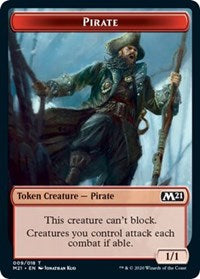 Pirate // Treasure Double-sided Token [Core Set 2021 Tokens] | Devastation Store