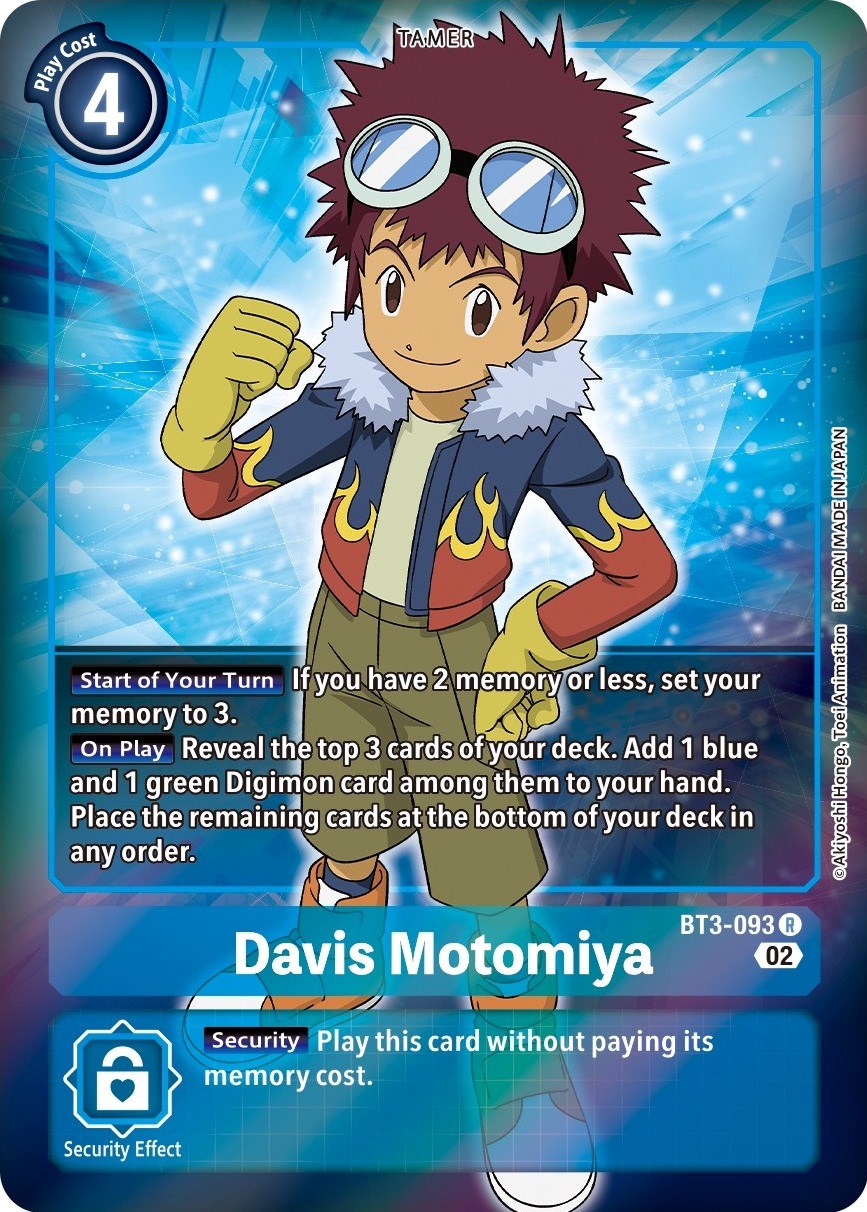 Davis Motomiya [BT3-093] (Alternate Art) [Starter Deck: Jesmon] | Devastation Store