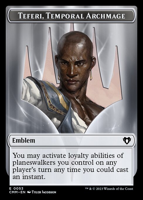 Servo // Emblem - Teferi, Temporal Archmage Double-Sided Token [Commander Masters Tokens] | Devastation Store