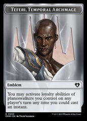 Human Soldier // Emblem - Teferi, Temporal Archmage Double-Sided Token [Commander Masters Tokens] | Devastation Store