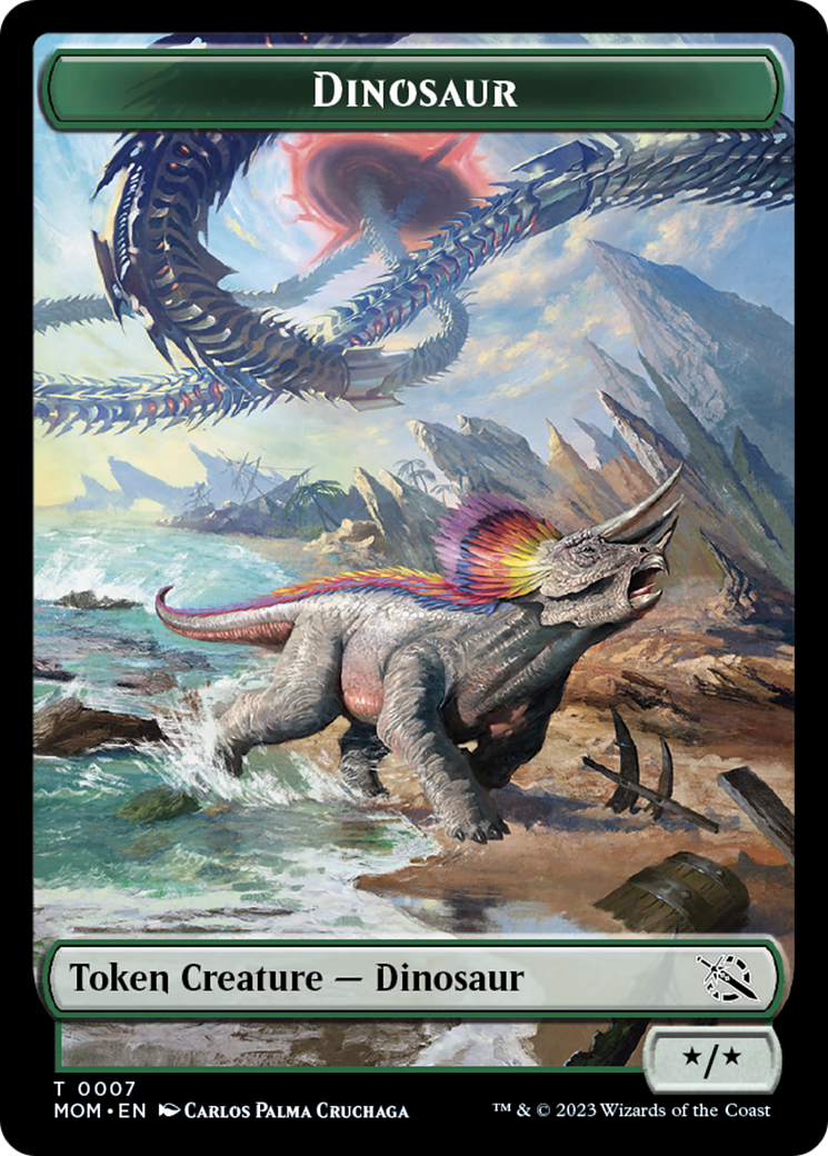 Soldier // Dinosaur Double-Sided Token [March of the Machine Tokens] | Devastation Store