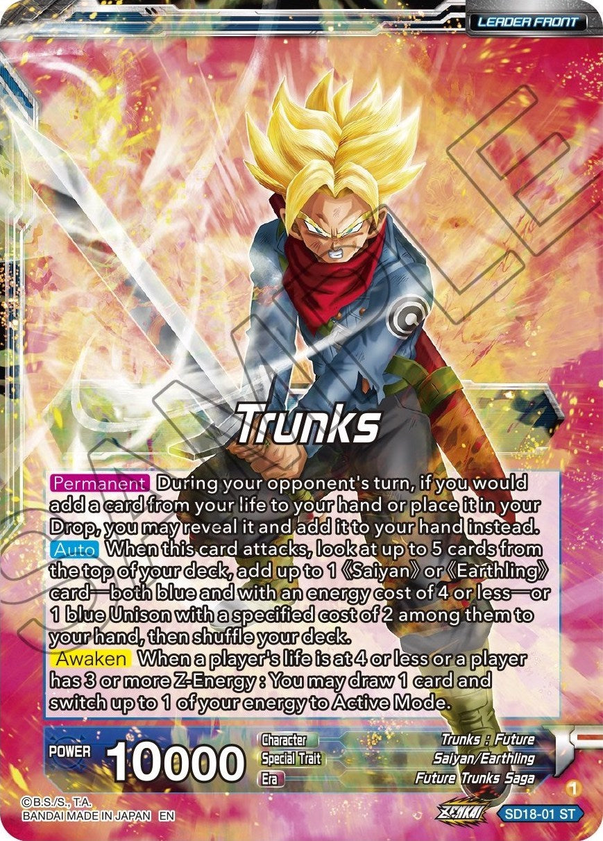 Trunks // SS2 Trunks, Envoy of Justice Returns (SD18-01) [Dawn of the Z-Legends] | Devastation Store