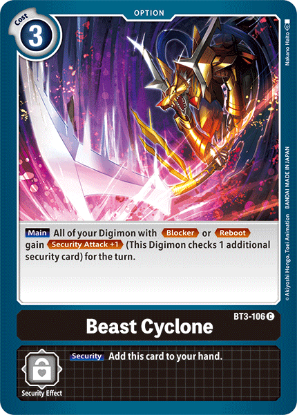 Beast Cyclone [BT3-106] [Release Special Booster Ver.1.5] | Devastation Store