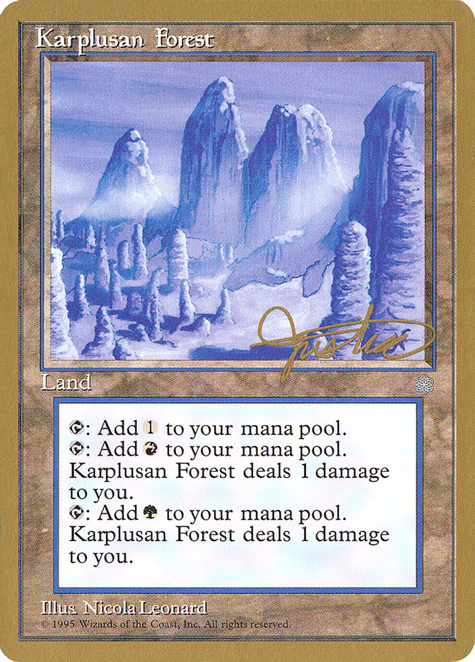 Karplusan Forest (Mark Justice) [Pro Tour Collector Set] | Devastation Store