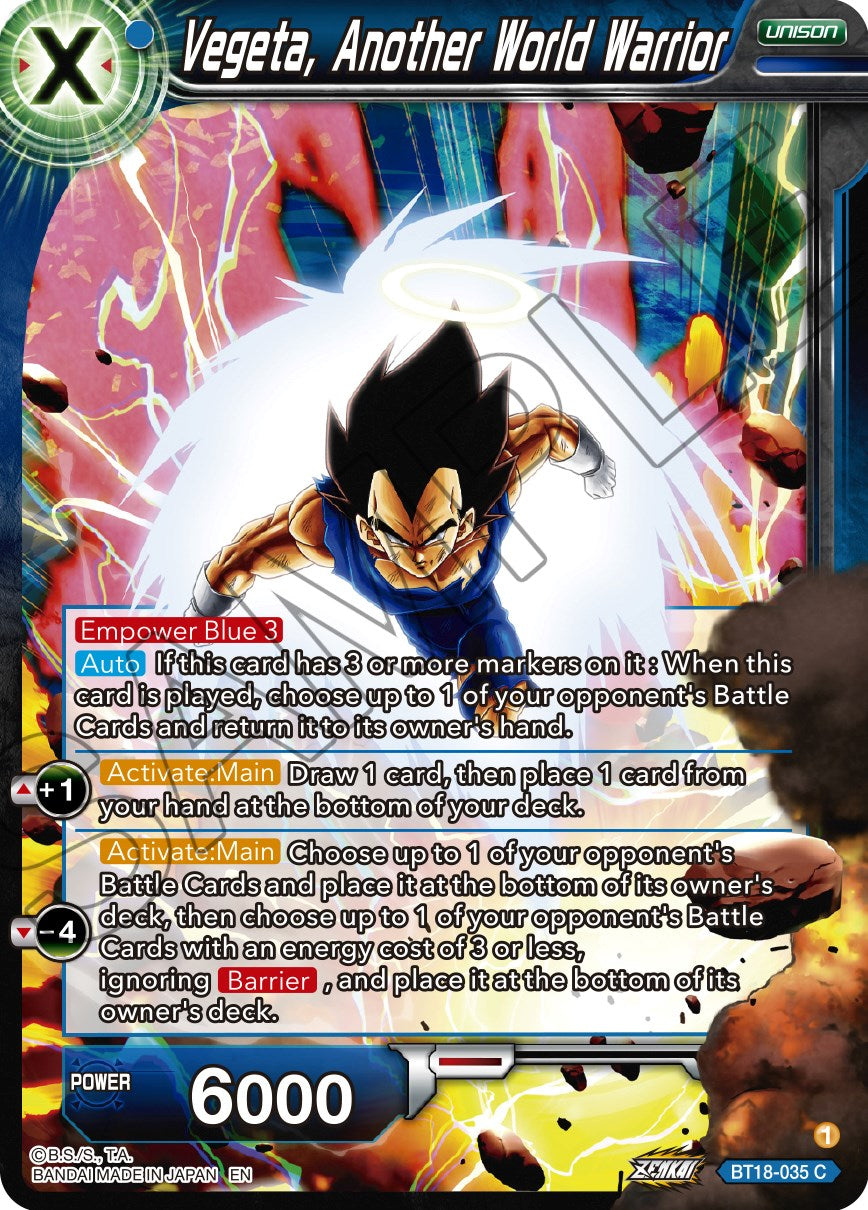 Vegeta, Another World Warrior (BT18-035) [Dawn of the Z-Legends] | Devastation Store