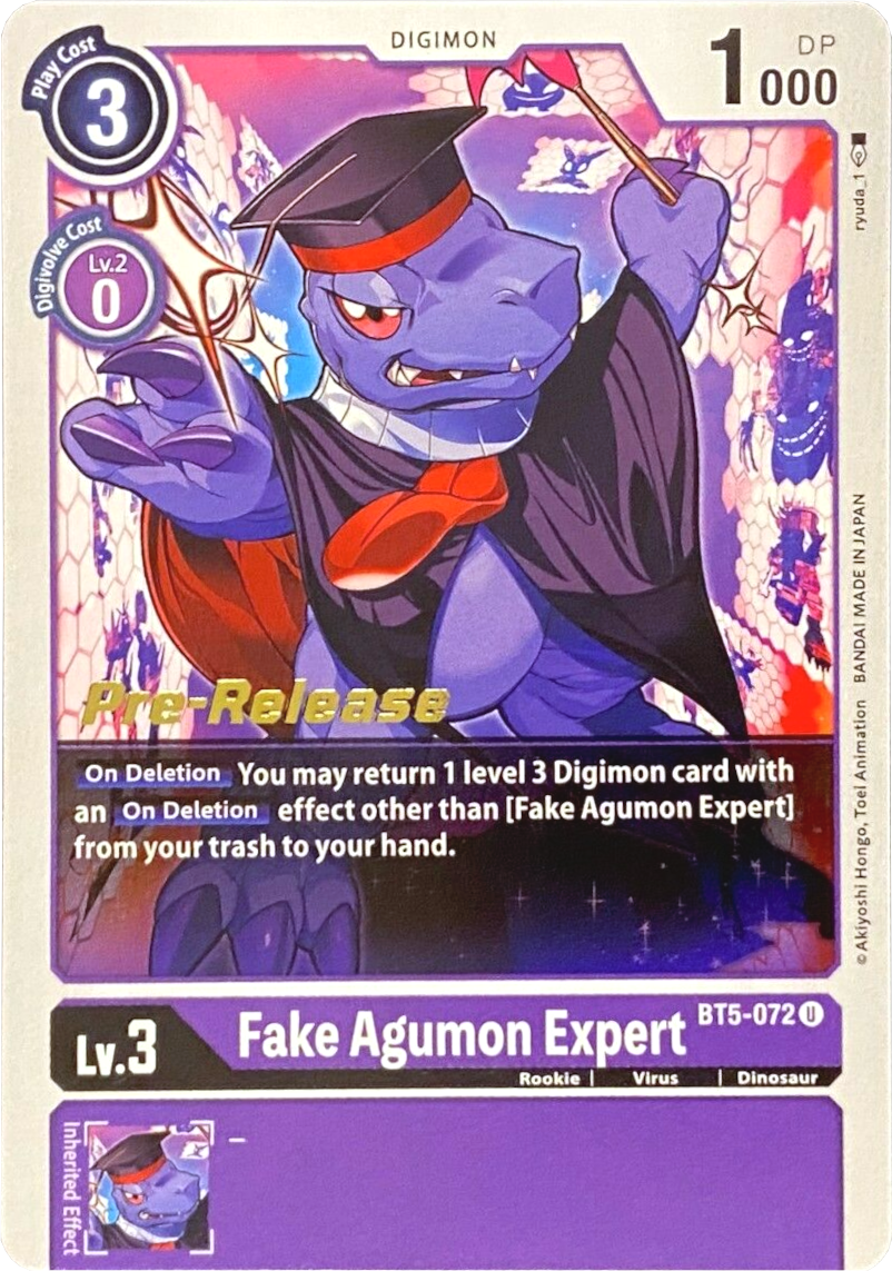 Fake Agumon Expert [BT5-072] [Battle of Omni Pre-Release Promos] | Devastation Store