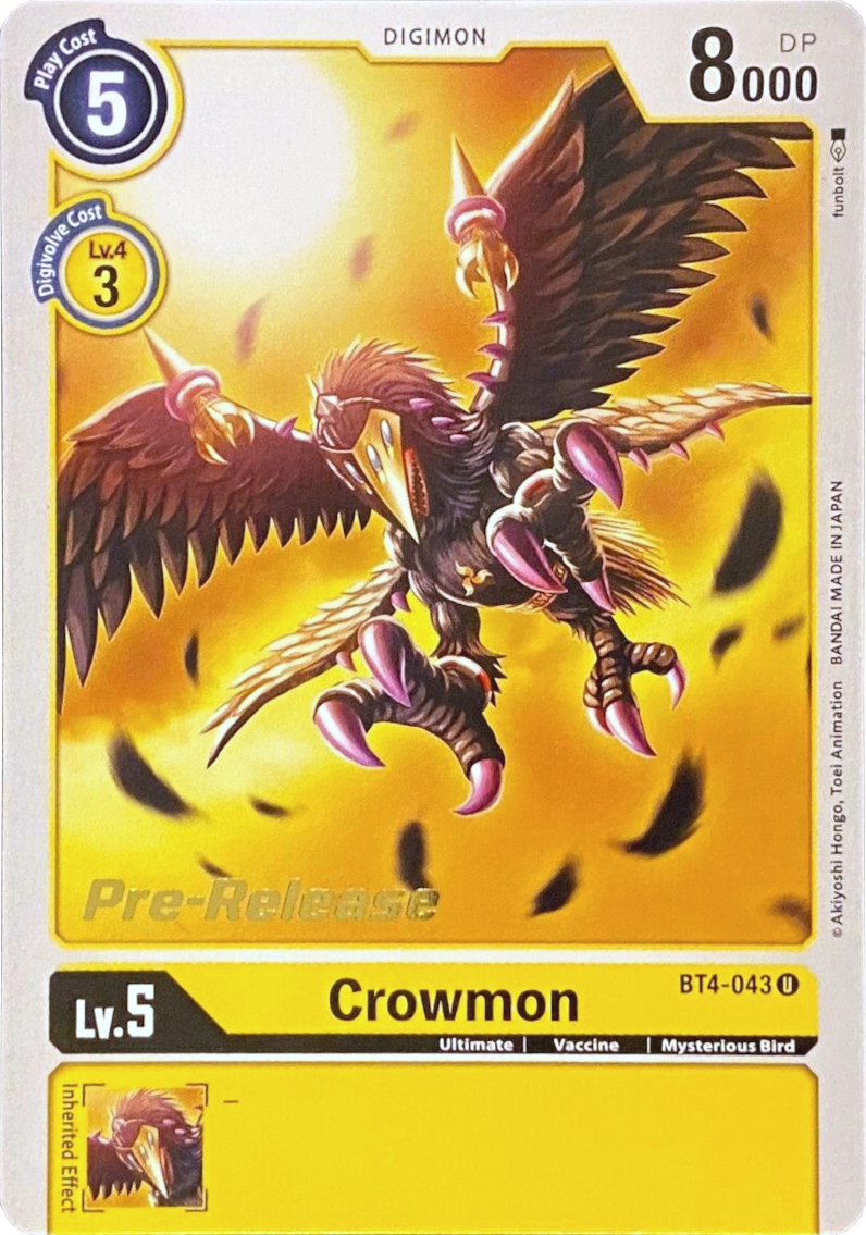 Crowmon [BT4-043] [Great Legend Pre-Release Promos] | Devastation Store