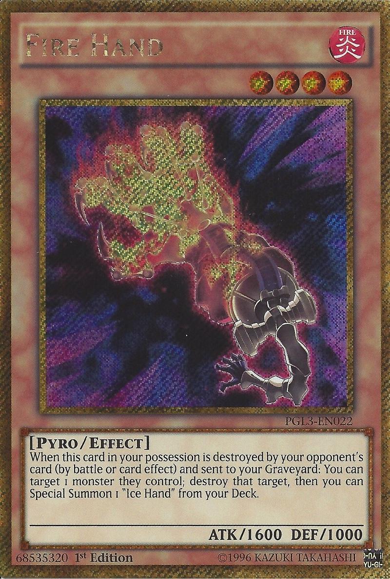 Fire Hand [PGL3-EN022] Gold Secret Rare | Devastation Store