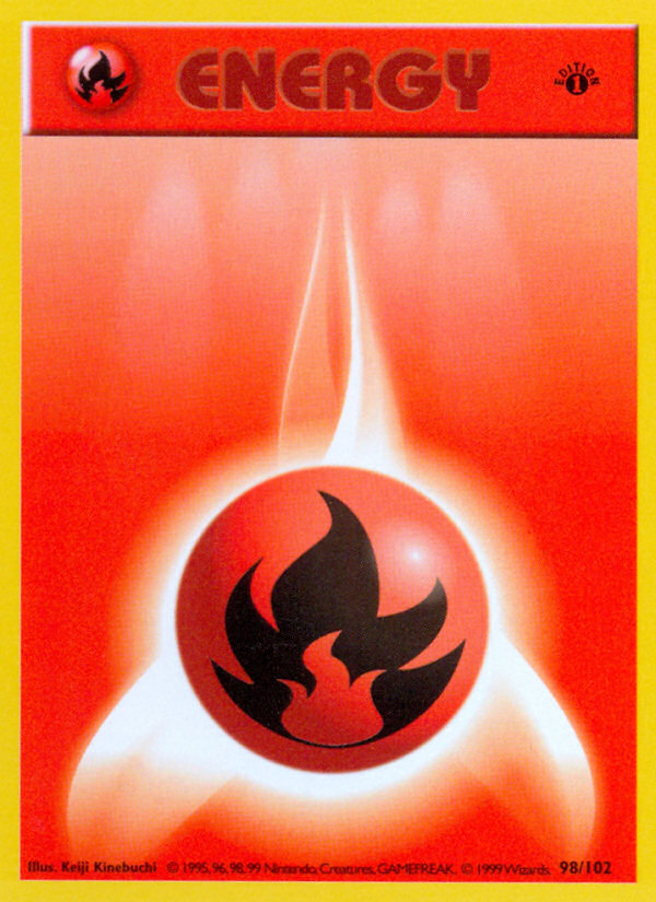 Fire Energy (98/102) (Shadowless) [Base Set 1st Edition] | Devastation Store