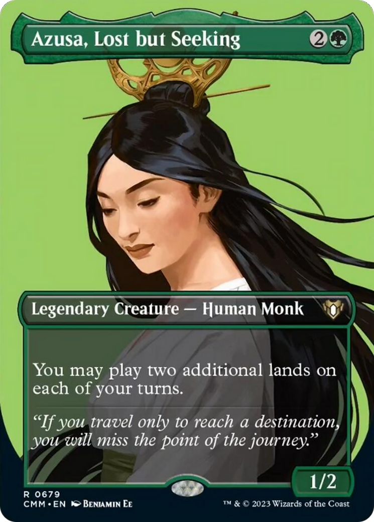 Azusa, Lost but Seeking (Borderless Profile) [Commander Masters] | Devastation Store