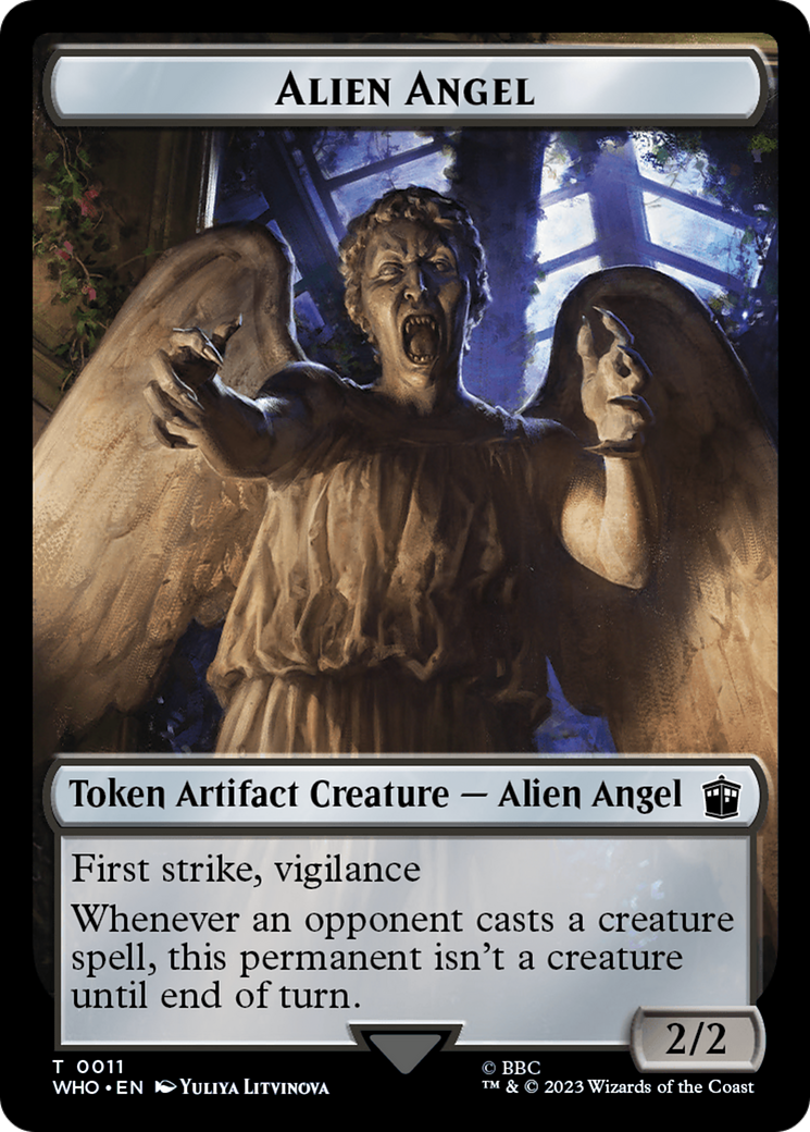 Alien Angel // Clue (0021) Double-Sided Token [Doctor Who Tokens] | Devastation Store