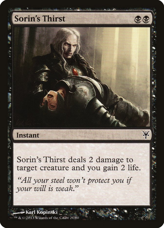Sorin's Thirst [Duel Decks: Sorin vs. Tibalt] - Devastation Store | Devastation Store