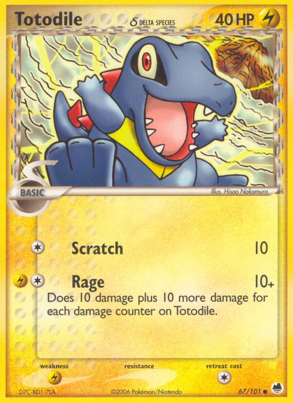 Totodile (67/101) (Delta Species) [EX: Dragon Frontiers] | Devastation Store