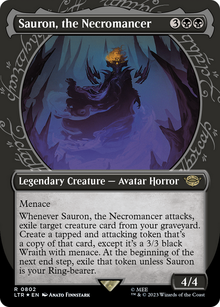 Sauron, the Necromancer (Showcase) (Surge Foil) [The Lord of the Rings: Tales of Middle-Earth] | Devastation Store