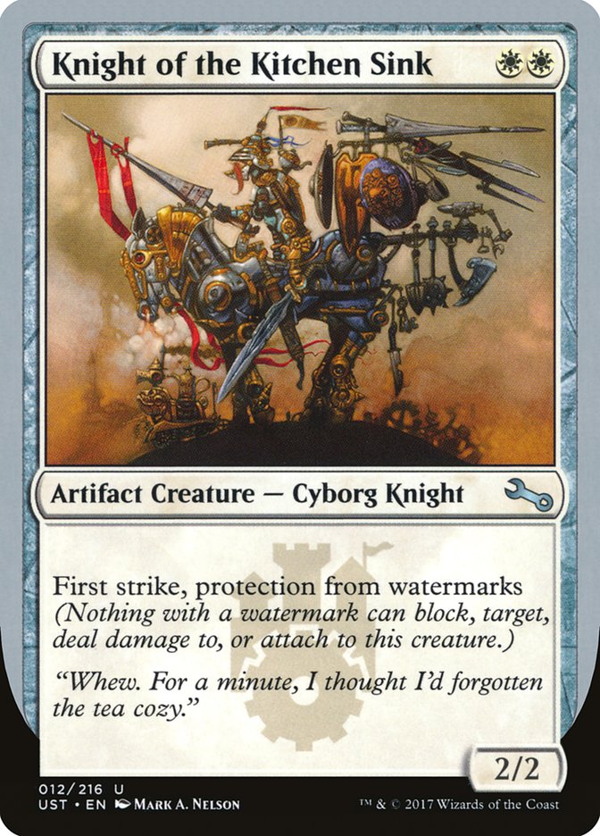 Knight of the Kitchen Sink ("protection from watermarks") [Unstable] - Devastation Store | Devastation Store