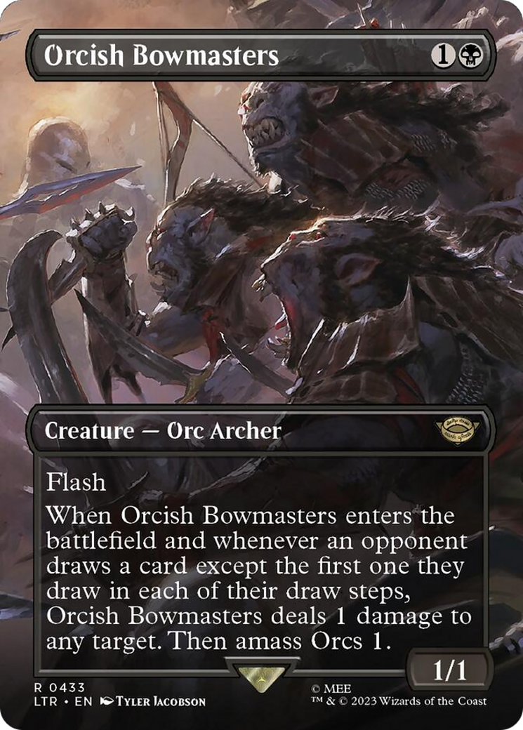 Orcish Bowmasters (Borderless Alternate Art) [The Lord of the Rings: Tales of Middle-Earth] | Devastation Store