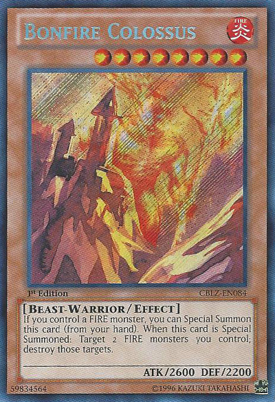 Bonfire Colossus [CBLZ-EN084] Secret Rare | Devastation Store