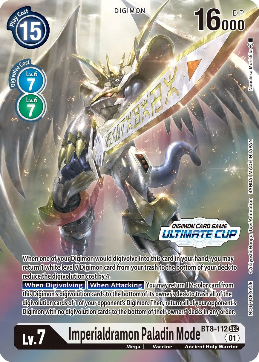 Imperialdramon Paladin Mode [BT8-112] (April Ultimate Cup 2022) [New Awakening Promos] | Devastation Store