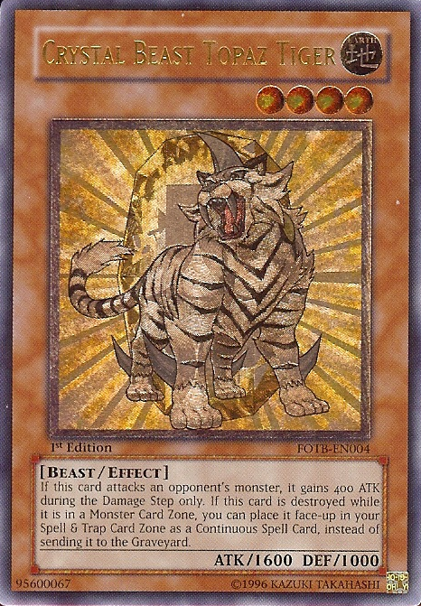 Crystal Beast Topaz Tiger [FOTB-EN004] Ultimate Rare | Devastation Store