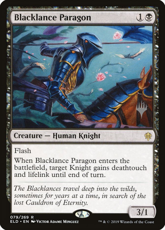 Blacklance Paragon (Promo Pack) [Throne of Eldraine Promos] | Devastation Store