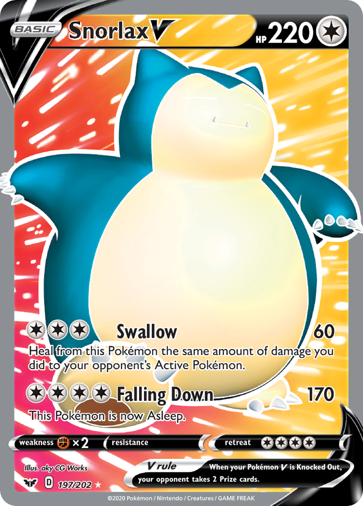 Snorlax V (197/202) [Sword & Shield: Base Set] | Devastation Store