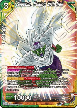 Piccolo, Fusing With Nail (BT17-139) [Ultimate Squad] | Devastation Store